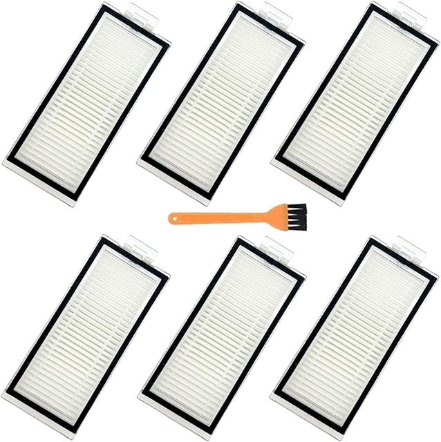 6 Pack Q7 Filters Replacement Compatible with Roborock Q7 Max+,Q7,Q7+,Q7 Max,Q5 Pro+,Q5 Pro,Q5 Max+, Q5 DuoRoller+, Q8 Max,Q8 Max+ Robot Vacuum and Mop