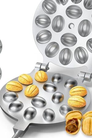 Cookie Assorted Maker - Oreshki Nuts 16 form Skillet - Oreshki Mold - Cookie Candy Maker 16 wells griddle - Walnut press Pastry - New Cookies Pastry Baking Tool 1308478