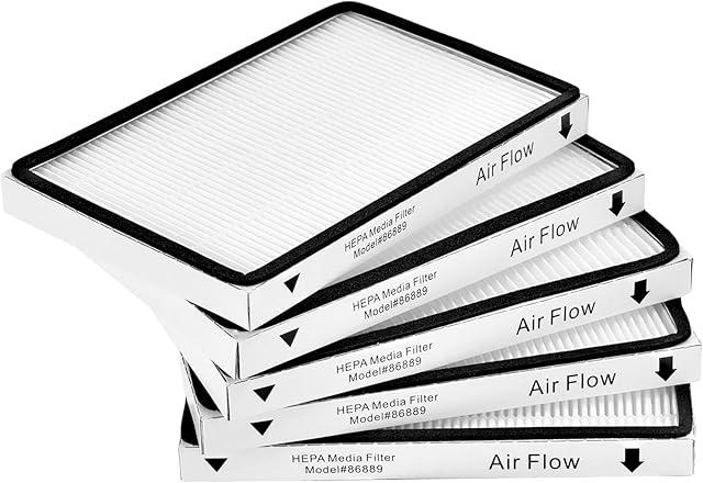 5 Pack EF-1 HEPA Media Filter Replacement for Kenmore 86889, 20-86889, 40324, 53295 Canister and Upright Vacuum Cleaner, For Panasonic Part MC-V199H