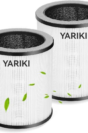 2 Pack YARIKI P60 Air Purifier Replacement Filters,Compatible with TPLMB/YARIKI P60 and Vhoiu KJ50 Air Purifier,3-in-1 Filtration System,P60-RF