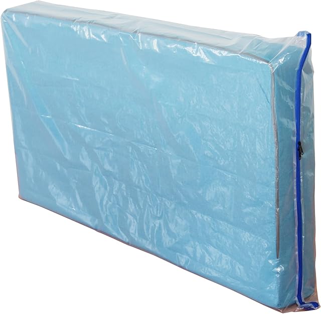 Crib Mattress Storage Bag with Zipper -4 Mil Plastic Waterproof Crib Mattress Bag for Moving and Storage