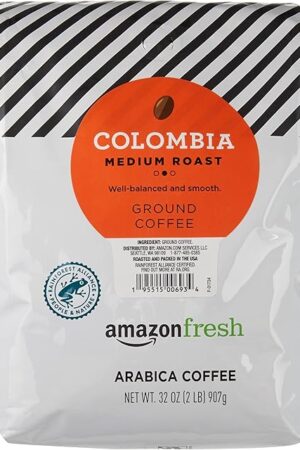 Amazon Fresh, Colombia Ground Coffee, Medium Roast, 32 Oz