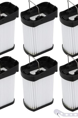 WV401 Fabric Filter Compatible with Shark Wandvac Cordless Handheld Vacuum WV400 WV401BL WV401PK WV410BL WV410PR WV410TL QV410QBL Replacement Filters, Compare to Part # XFFWV400, 6 Pack