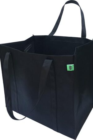 5 Piece Large Reusable Reinforced Collapsible Shopping Bags Grocery Tote Bag Set