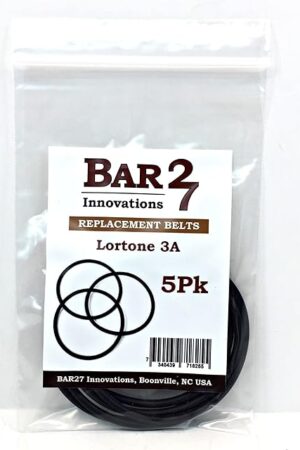 Bar27 Innovations Replacement Belts 5 Pack LORTONE Model 3A and KomeStone K1 & K3 Rock Tumbler Drive Belt