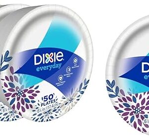 Dixie Paper Dessert Plates, 6 7/8" Inch, 50 Ct (3)