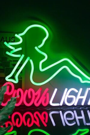 Crs Light Neon Sign Beer LED Signs for Man Cave Bar Decor Green Lady LED Neon Lights Signs Bar Neon Sign Wall Art Neon Light for Bedroom Beer Pub Man Cave Restaurant Party Decor