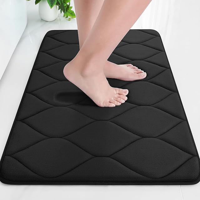 Colorxy Memory Foam Bathroom Rugs Bath Mat Bath Carpet Rug Bathroom Floor Rugs 24''x16''