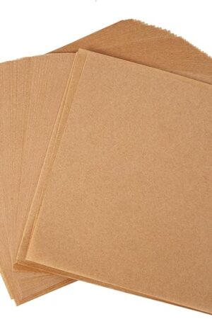 200Pcs 6 x 6 In Hamburger Patty Paper, Unbleached Parchment Paper Squares, Non-Stick Wax Paper Sheets for Separate Burgers, Butter, Cookies, Storing Foods, Freezing
