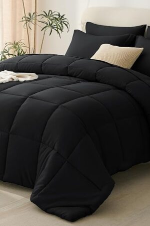 CozyLux Queen Comforter Set Bed in a Bag Set Complete Bedding Sets