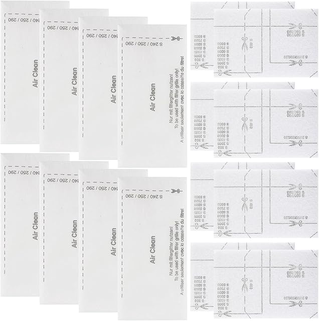 8 Packs Airclean Filters and Motor Protection Filters Replacement for Miele Compact C2 Compact C1 Complete C1 S241 S290 S300i S500 S700 S4 S6 Series,for Miele Classic C2 C3 S2 S5 S8 S400 Series Vacuum