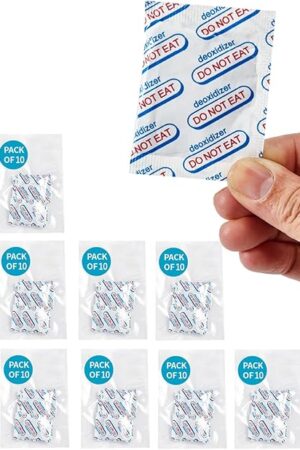 110 Packs 100CC Food Grade Oxygen Absorbers (10 Packs in Individual Vacuum Bag, 11x Packs of 10) Oxygen Absorbers for Food Storage, Oxygen Packet for Long Term Food Freshness (100CC(110-Pack))