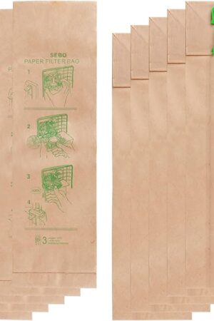 10 Pack Vacuum Bags Compatible with Windsor Sensor G & C Series G1 C2 C3 X12 X15 Versamatic Plus Sebo uprights replacement for 5300REP