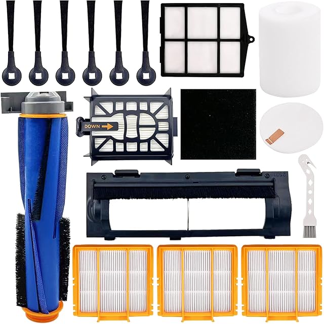 Accessories Kit for Shark AI AV2501S AV2501AE RV2502AE RV2610WA RV2610WD Vacuum Cleaner,1 Main Brush,3 Filters,6 Side Brushe,1 Roller Brush Cover,1 Pre Filter,1 Filter&1 Pre-Motor Foam&Felt Filter