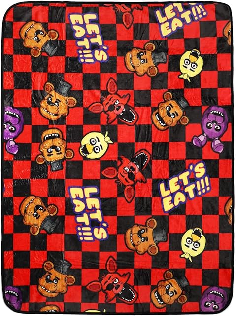 Bioworld Five Nights at Freddy's Let's Eat 45 x 60 Throw Blanket