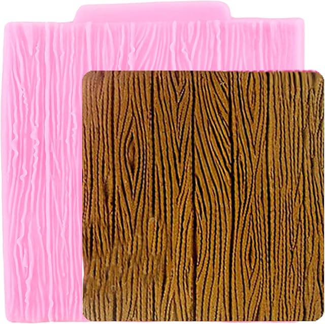 Wood Grain Tree Bark Silicone Molds Tree Bark Texture Cake Fondant Mold For Cake Decorating Cupcake Topper Chocolate Candy Gum Paste Polymer Clay