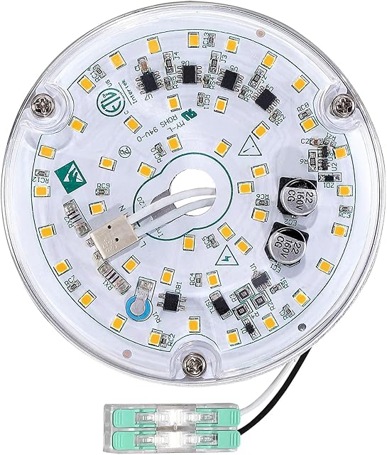 4 inch Ceiling Fan LED Light Replacement 6000K, 18W 2000LM LED Retrofit Kit, Bright Round Ceiling Fan Light Kit, 120V, CRI90, Dimmable