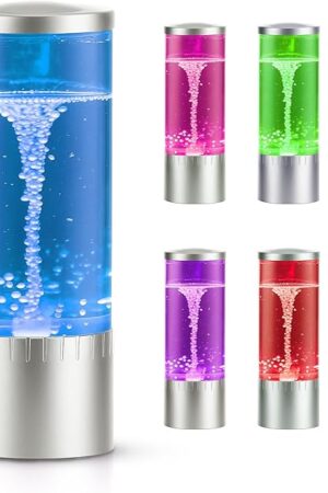 Brewish Tornado Lamp | 7 Color Changing LED Light Glitter Lamps | Hurricane Lamp for Room, Office & Home Decor | Novelty Gifts Night Light | Birthday, Christmas Gifts | Curiosity Vortex Lamps