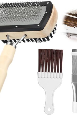3PCS Air Conditioner Condenser Fin Cleaning Brush Kit, Stainless Steel HVAC Coil Cleaner for AC, Refrigerator & Mini Split Systems, Evaporator Radiator Fin Repair & Fridge Cleaning Tool