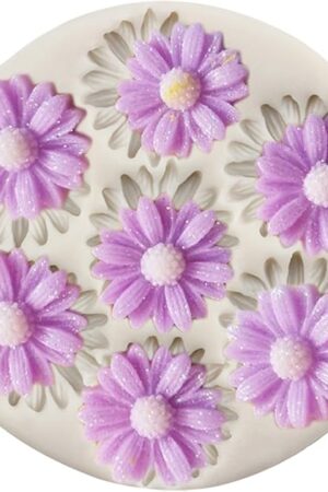 Daisy Flower Silicone Molds Chrysanthemum Flower Fondant Mold For Cake Decorating Cupcake Topper Candy Chocolate Gum Paste Polymer Clay