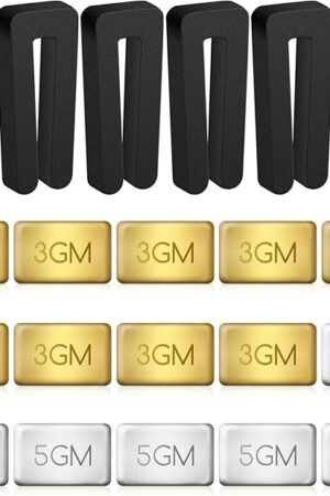 21Pieces Ceiling Fan Blade Balancing Kit Including 6 Pcs Self Adhesive Metal 5g Weight 9 Pcs Metal Self Adhesive 3g Weight and 6 Plastic Clip for Ceiling Fan Balancing