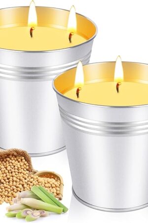 Citronella Candles Outdoor - 28oz Citronella Candles Large, 3 Wicks Natural Soy Candle, Up to 200-Hour Burn Time, Long-Lasting Candle for Patio, Garden, Backyard, Outdoor Party, Summer Camping