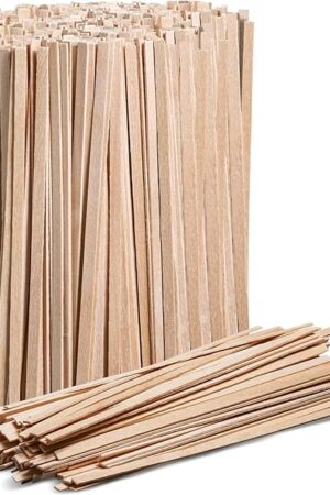 1000 Wooden Coffee Stirrer by Prestee - Disposable 5 Inches Long Wooden Stir Sticks for Coffee and Cocktails - Smooth, Splinter-Free Beverage Mixers - Essentials for Cafe, Bars and Drink Stations