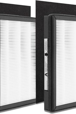 2-Pack IAF-H-100A True Idylis A Replacement Filter, Compatible with FAP-C01-A, Idylis Air Purifiers AC-2119, IAP-10-100, IAP-10-150, IAPC-40-140, Part # 1150096, 2 H13 FILTER + 2 Carbon Pre-filters