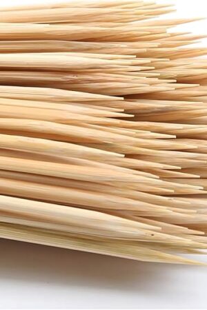 200PCS 12 inch Bamboo Skewers for Wooden Sticks， BBQ，Appetiser，Fruit，Cocktail，Kabob，Chocolate Fountain，Grilling，Kitchen，Crafting and Party. Φ=3mm, More Size Choices 6"/8"/10"/12"/36"