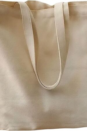 Economical Canvas Cotton Tote Bag, 6 | 8 Pack, Lightweight Reusable Grocery Shopping Cloth Bags, DIY, Advertising, Promotion