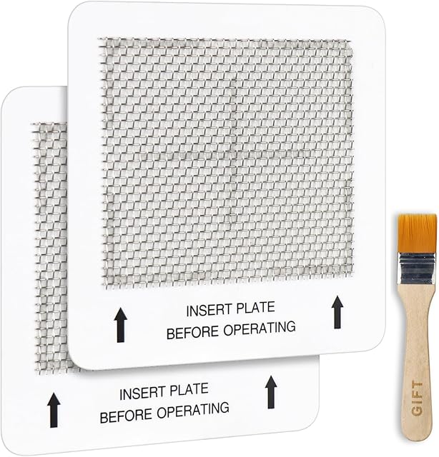 Ceramic Ozone Plates 2 Pack, Perfect 4.5-inch x 4.5-inch Replacement Ozone Plate, Washable Ozone Plate Comes with a Brush.