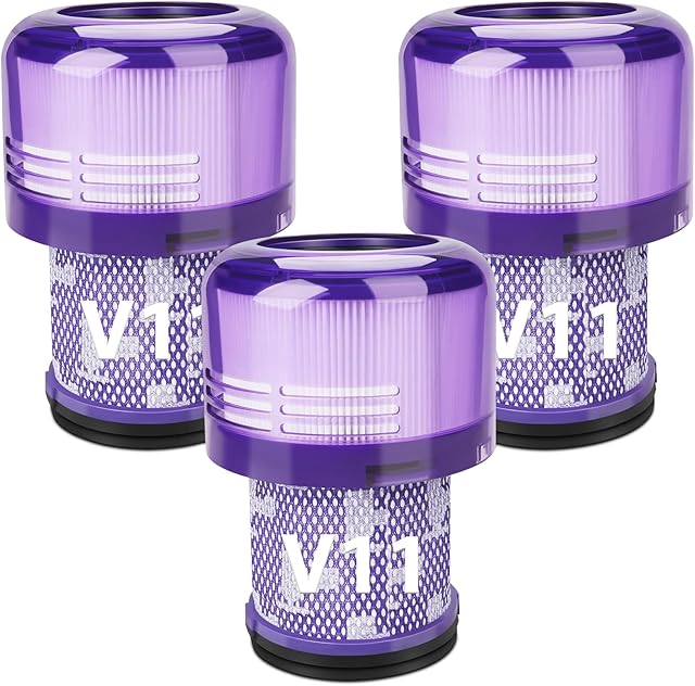 3 Pack Vacuum Filters Replacement for Dyson V11 Torque Drive V11 Animal V11 Complete V11 Extra V15 Detect V15s Detect Submarine Vacuums, Compare to Part 970013-02