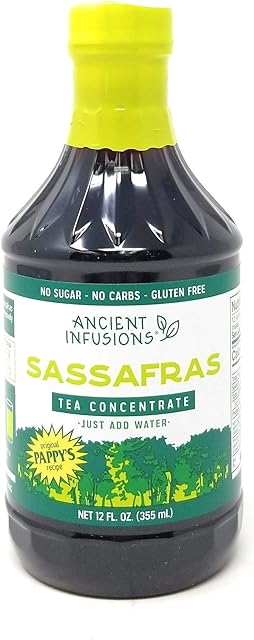 Ancient Infusions Sassafras Concentrate Instant Tea, 12-Ounce Bottles (Pack of 6)