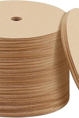 200 Count Percolator Coffee Filters, 3.75 Inch Natural Unbleached Disposable Coffee Filter Disc Coffee Filters for Camping Coffee Pot Home Office Use