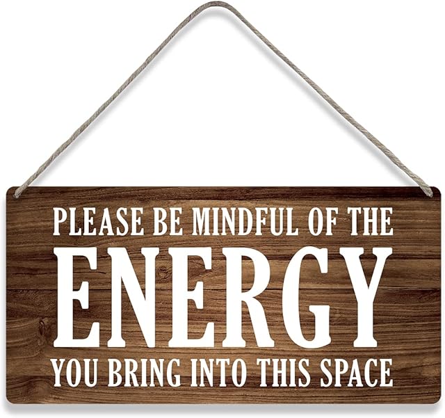 Country Style Wall Decor Be Mindful Quote Wooden Signs Rustic Hanging Wall Plaque Positive Energy Sign Home Decor Present