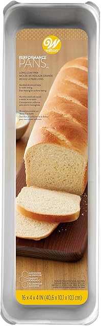 Wilton Long Aluminum Loaf Pan, Oversized Bakeware for Pound Cakes & More, Durable, Even Heating, Rust-Resistant, Professional Quality, 16 x 14 in., Packaging May Vary