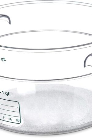 Carlisle FoodService Products Storplus Round Food Storage Container with Stackable Design for Catering, Buffets, Restaurants, Polycarbonate (Pc), 2 Quart, Clear