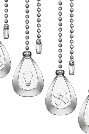 Ceiling Fan Pull Chain, 12 Inch, 4 Pieces