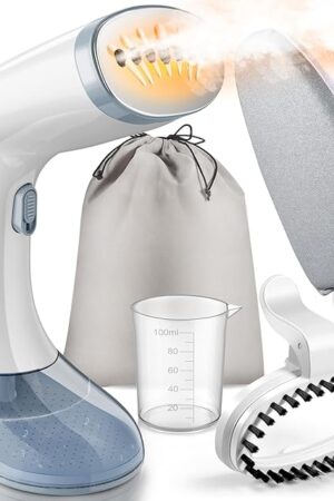 30S Fast Heat-up Remove Wrinkles Steamer for Clothes, 1350W Handheld Clothes Steamers for Home Curtains Clothes, Garment Steamers with 380ML Detachable Water Tank and Heat Insulation Gloves