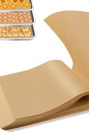 200 PCS Freeze Dryer Tray Mats for Harvest Right Freeze Dryer Trays, Non-Stick Baking Mats One-Off Parchment Paper Compatible with Harvest Right Freeze Dryer Trays (Medium - 17" x 6.8")