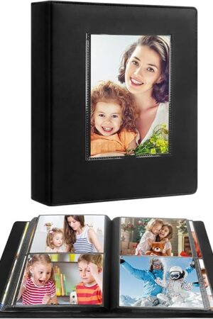Aevdor 272 Pockets 5x7 Photo Album Holds 272 Photos, Extra Large Capacity Leather Cover Photo Album 5x7 for Family Wedding Baby Birthday Christmas Anniversary Pictures, 5 x 7 Photo Book (Black)