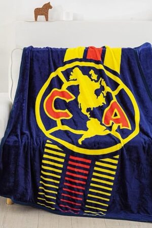 Club DE Futbol America 220 GSM, One Ply (Supersoft Fleece) Throw Blanket 50x60