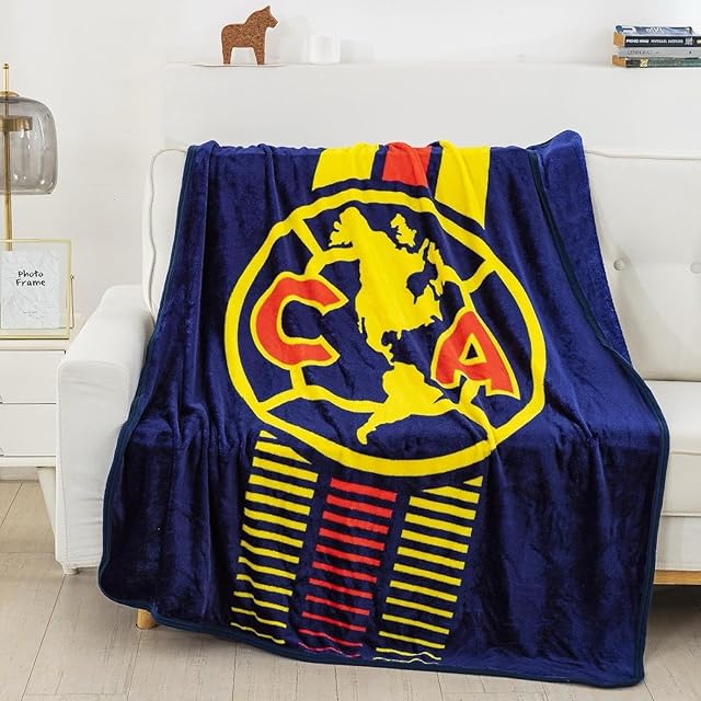 Club DE Futbol America 220 GSM, One Ply (Supersoft Fleece) Throw Blanket 50x60