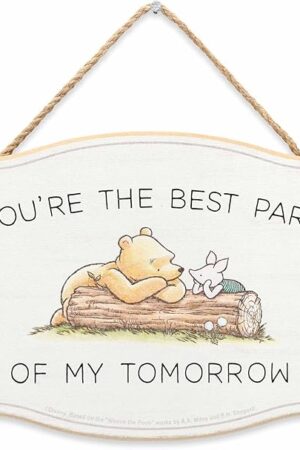Disney Winnie the Pooh You're the Best Part Hanging Wood Wall Decor - Adorable Winnie the Pooh Sign for Home