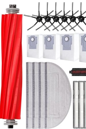 21 PCS Replacement Parts Compatible with Roborock S7 MaxV Ultra Robot Vacuum Cleaner,6 Side Brushes,4 HEPA Filters,4 Dust Bags,1 Cleaning Brush,2 Main Brushes,4 Mop Pads,2 Tools