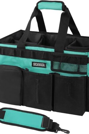 Wearable Cleaning Caddy Bag, Cleaning Caddy Supplies Organizer for Housekeepers, Lake Blue