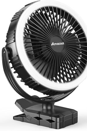 AMACOOL Camping Fan 8 inch Portable Fan with Clip on
