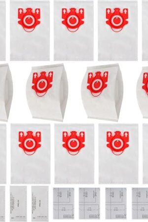 14 Packs 3D Airclean FJM Vacuum Bags Replacement for Miele Compact C1 Vacuum Bag Type FJM,Compact C1,Compact C2,S6000-S6999,S4000-S4999,S700,S500-S578 with 4 Motor Protection Filters,4 AirClean Filter