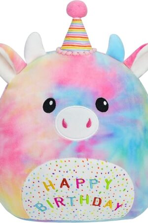 Cow Stuffed Animal Cow Plush Toys 12 Inch Soft Unicorn Plushies Pillow Cute Rainbow Plushies Room Decoration Birthday Gifts for Kids Toddlers Girls and Boys