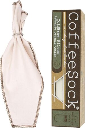 ColdBrew Filter - GOTS Certified Organic Cotton Reusable Coffee Filter (CB64-01)